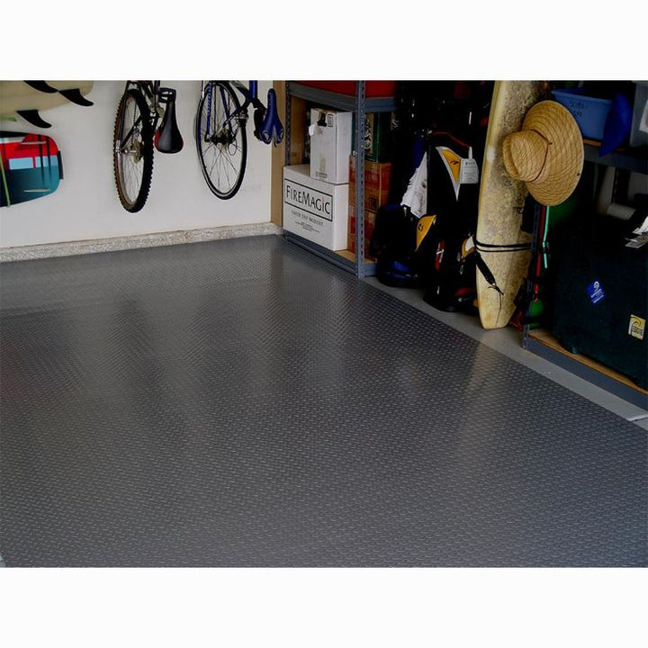 Diamond Deck 5 ft. x 35 ft. Charcoal Textured PVC Rollout Flooring