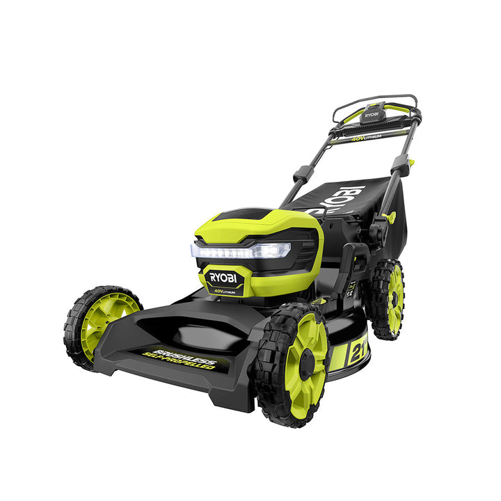 RYOBI 21 in. 40V Brushless Self-Propelled Cordless Lawn Mower with 7.5Ah Battery and Charger