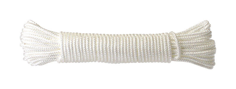 Ace 1/8 in. D x 48 ft. L White Braided Nylon Rope