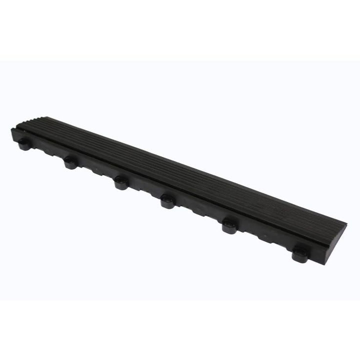 Swisstrax 15.75 in. Jet Black Looped Edging for 15.75 in. Swisstrax Modular Tile Flooring (2-Pack)