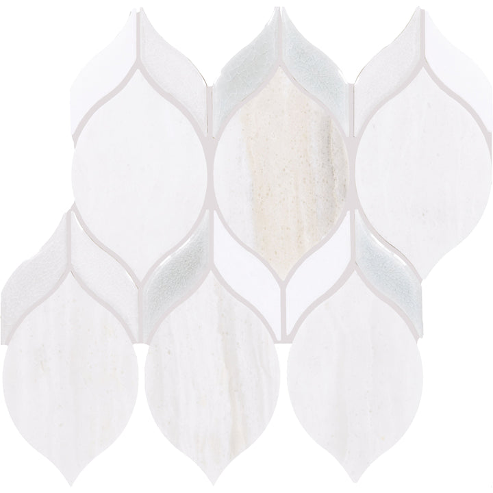 Daltile Fonte Nautical Grey Blend 8-in x 10-in Multi-finish Natural stone Marble/limestone Marble look Multi-shaped Mosaic Floor and Wall Tile product image