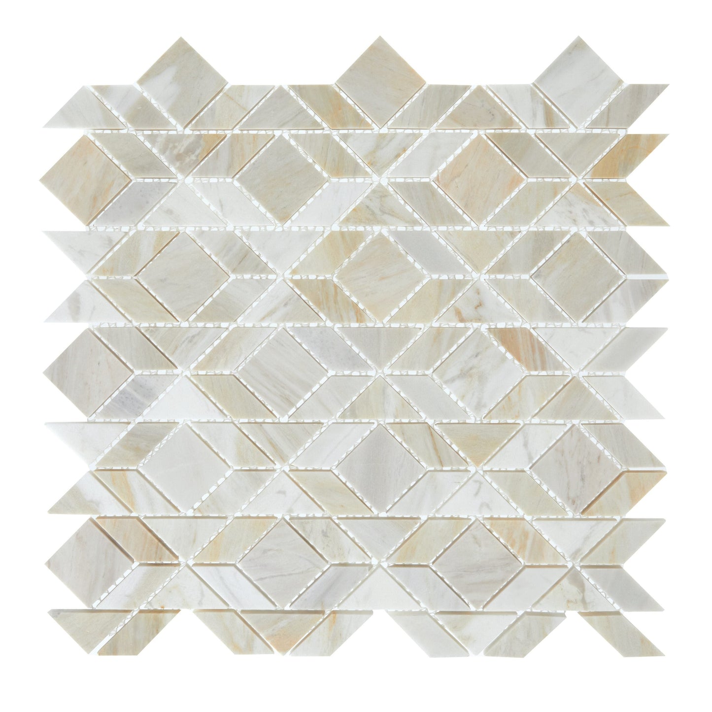 Daltile Pietra Divina Namaste 13-in x 13-in Honed Natural stone Marble Marble look Multi-shaped Mosaic Floor and Wall Tile product image