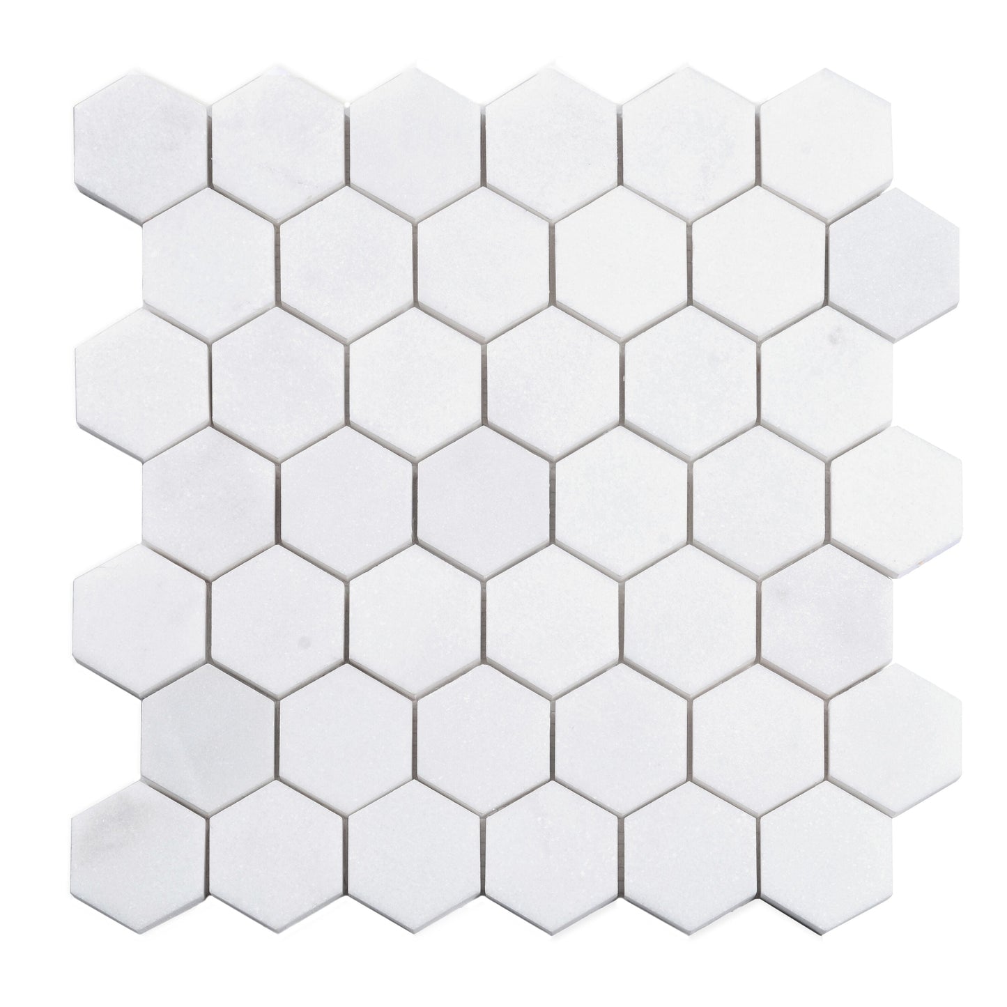 Apollo Tile Nubes Snow White 12-in x 12-in Honed Natural stone Marble Hexagon Mosaic Floor and Wall Tile product image