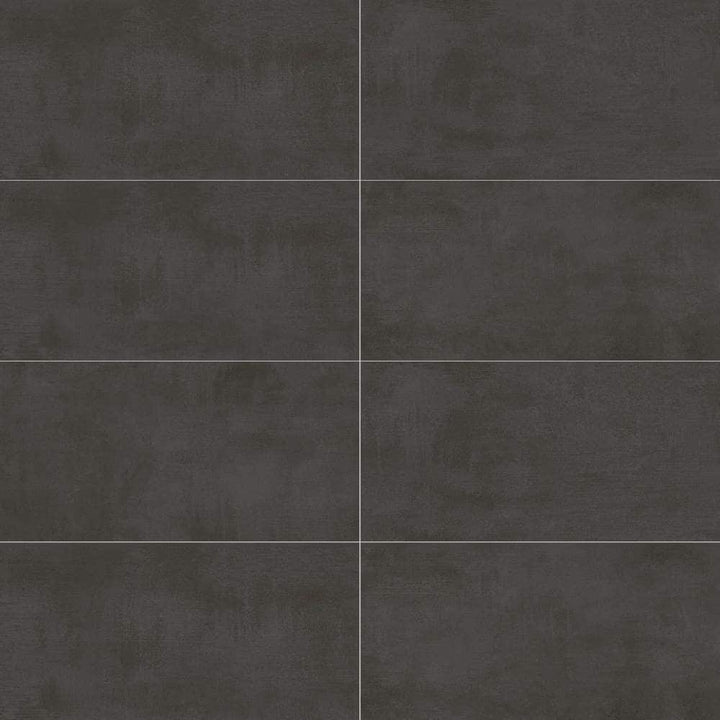 The Tile Life Studio Black 12-in x 24-in Matte Porcelain Cement look Floor and Wall Tile product image