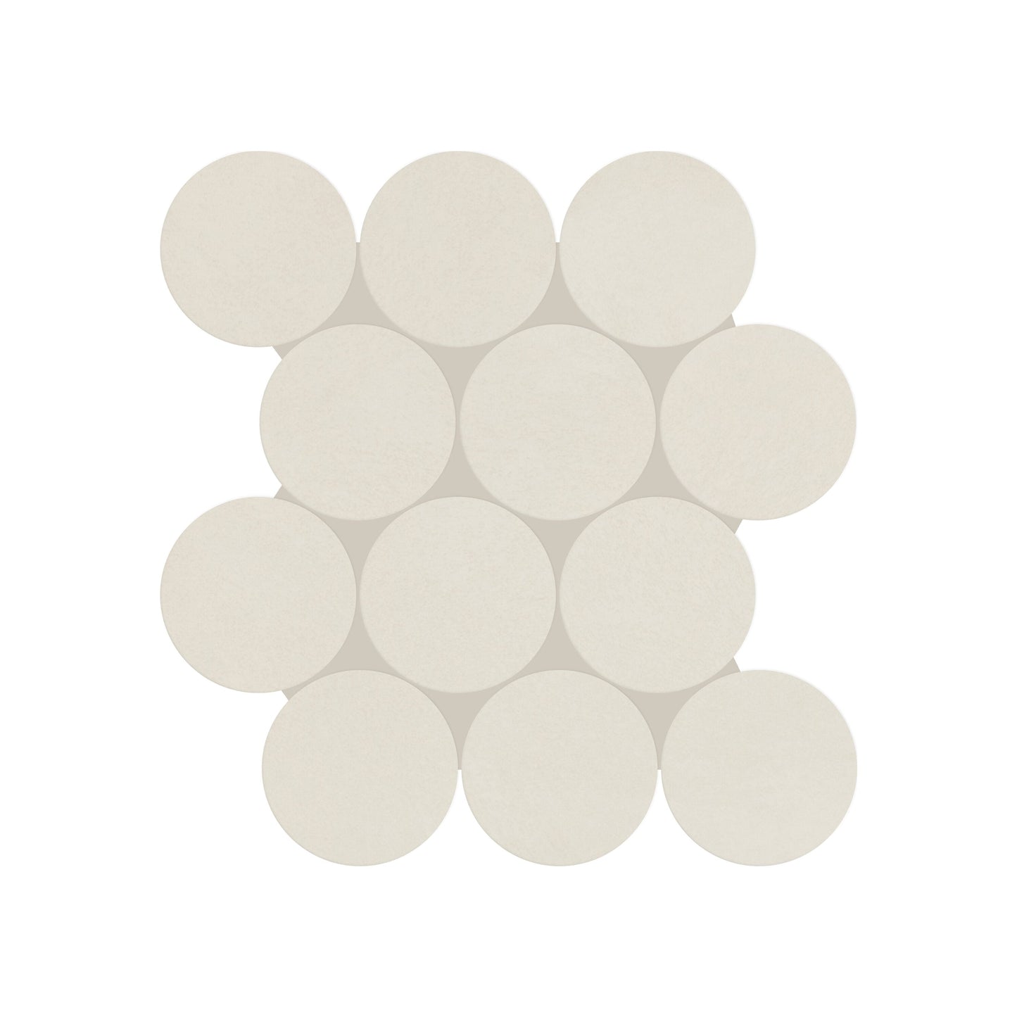 Daltile Indoterra White Desert 13-in x 13-in Matte Porcelain Cement look Round Mosaic Floor and Wall Tile product image