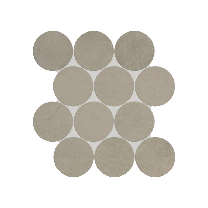 Daltile Indoterra Riverbed 13-in x 13-in Matte Porcelain Cement look Round Mosaic Floor and Wall Tile product image
