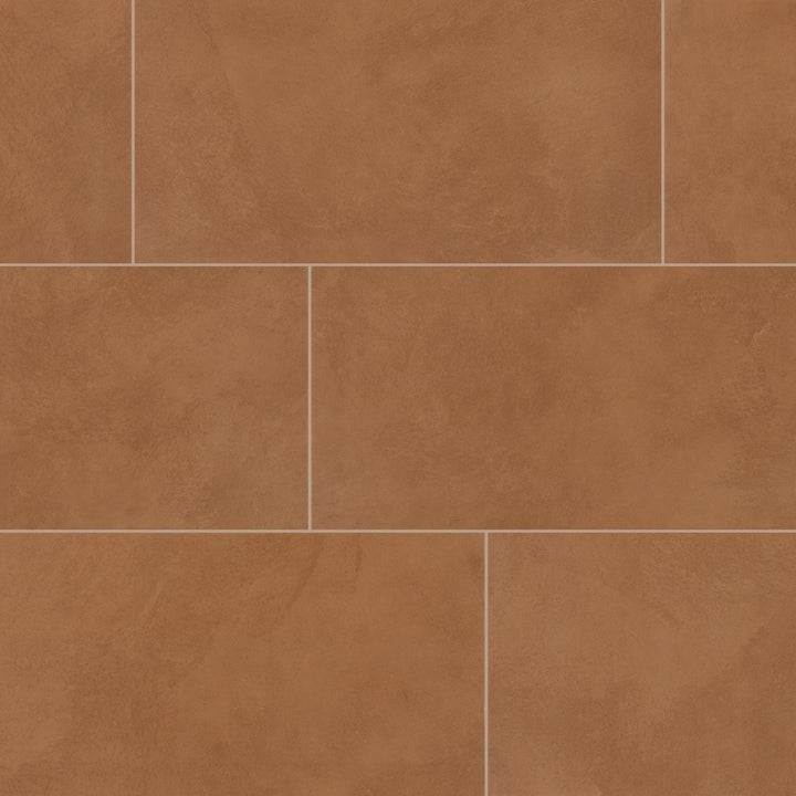 Daltile Indoterra Brick 12-in x 24-in Matte Porcelain Cement look Floor and Wall Tile product image