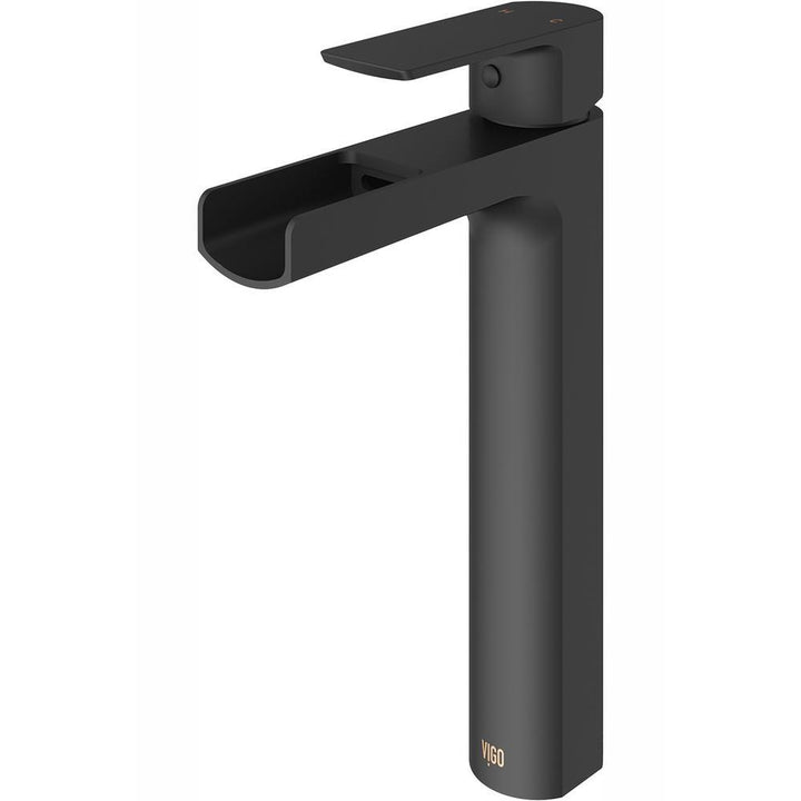 Amada Single Hole Single-Handle Vessel Bathroom Faucet in Matte Black - Super Arbor