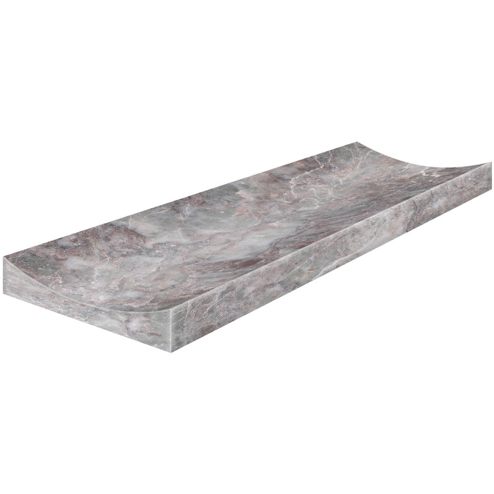 Satori Fluto Sereno Burgundy 4-in x 12-in Honed Natural stone Marble Marble look Wall Tile product image