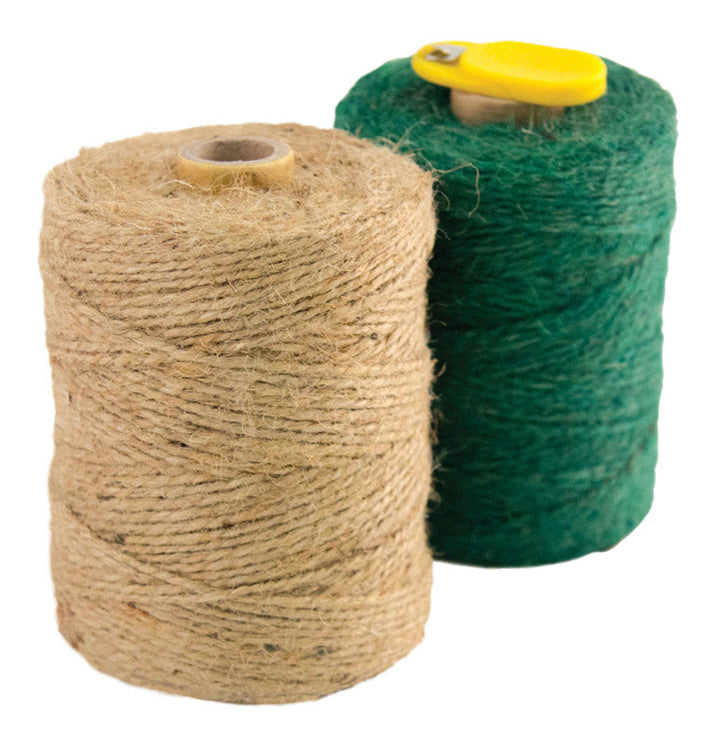 Ace #24 Jute Twine, Green/Natural, 2-Pack with Cutter, 2 x 500 ft