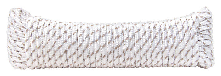 Ace 1/4 in. x 50 ft Gray/White Diamond Braided Polyester Rope