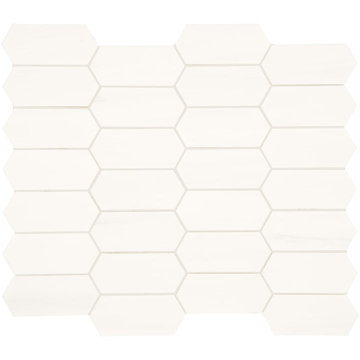 Daltile Marble Contempo White 12-in x 14-in Honed Natural stone Marble Marble look Hexagon Mosaic Floor and Wall Tile product image