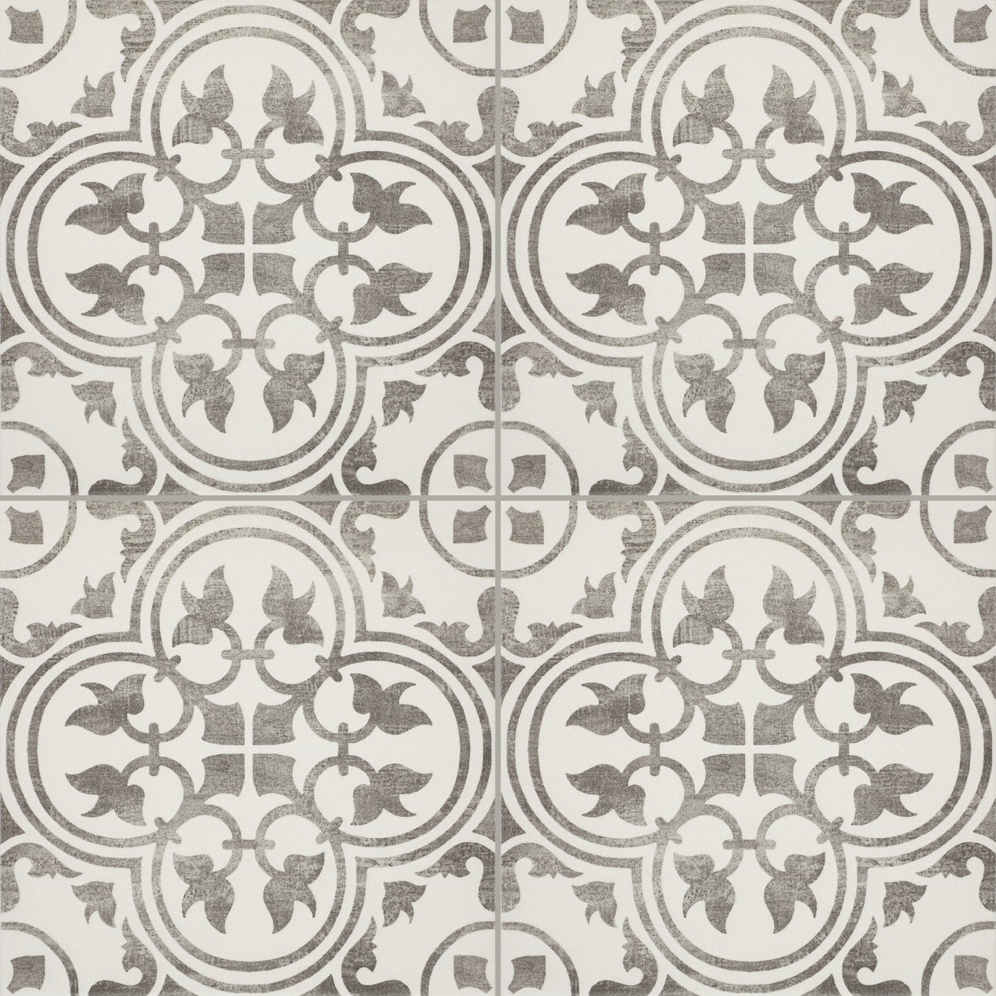 Daltile Memoir Petal Grey 12-in x 12-in Matte Ceramic Patterned Floor and Wall Tile product image