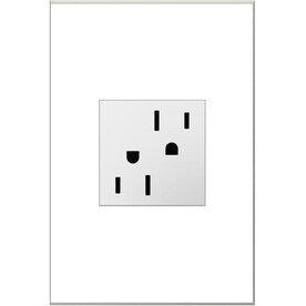 Legrand adorne White 15-Amp Square Tamper Resistant Residential Outlet - Hardwarestore Delivery