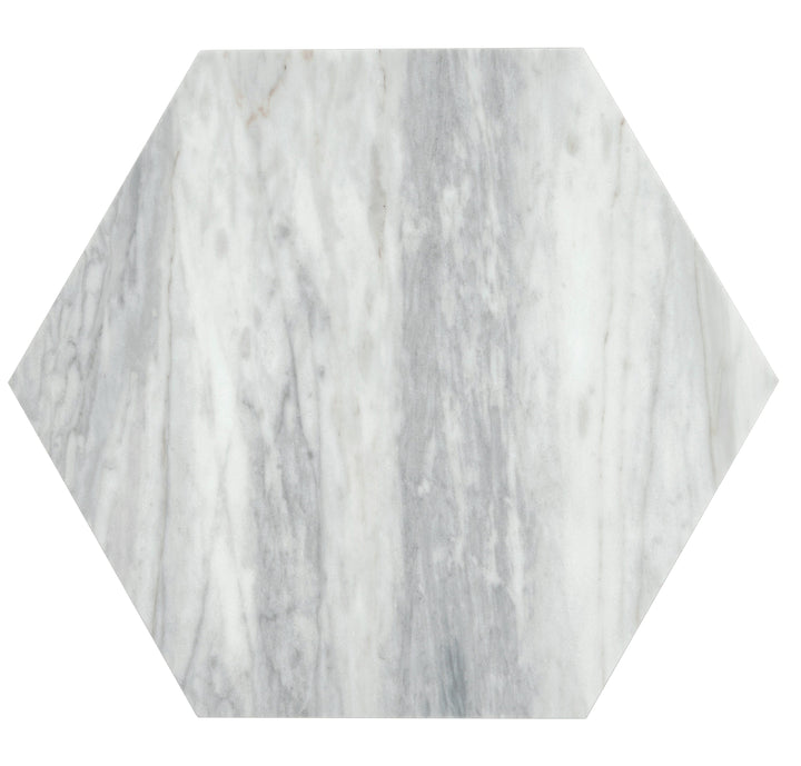 Apollo Tile Toscana Light Gray 10-in x 10-in Honed Natural stone Marble Patterned Hexagon Floor and Wall Tile product image