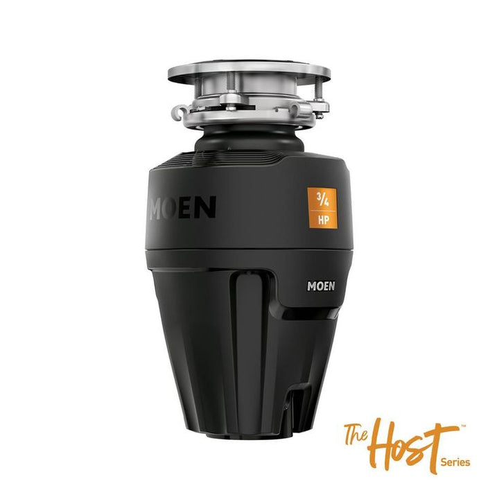 MOEN Host Series 3/4 HP Continuous Feed Space Saving Garbage Disposal with Sound Reduction and Universal Mount