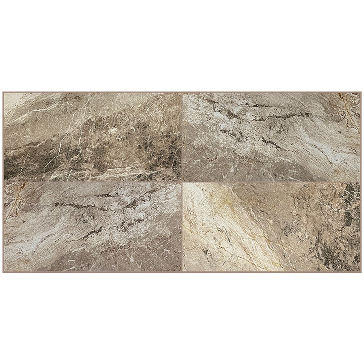 allen + roth Breccia 12-in x 24-in Polished Porcelain Floor and Wall Tile product image