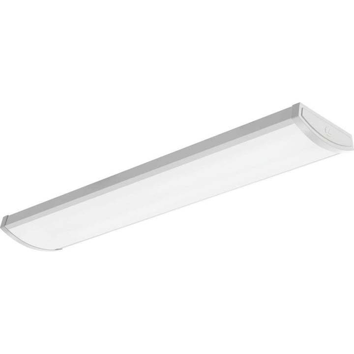 Contractor Select 4 ft. 5000 Lumens Integrated LED Dimmable White Wraparound Light Fixture, 4000K - Super Arbor