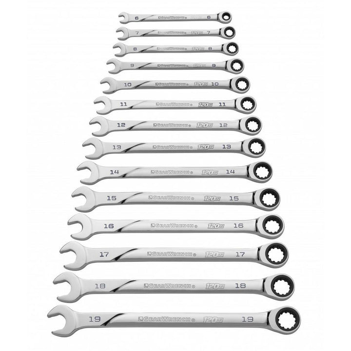 120XP Universal Spline XL Ratcheting Combination Metric Wrench Set (14-Piece) - Super Arbor