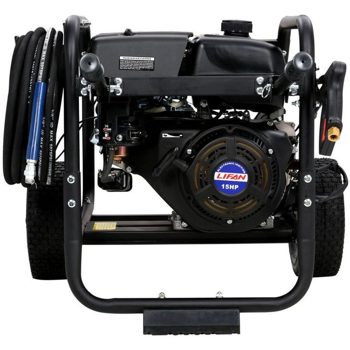 LIFAN Hydro Pro Series 4,500 psi 4.0 GPM AR Tri-Plex Pump Electric Start Gas Pressure Washer with Panel Mounted Controls CARB