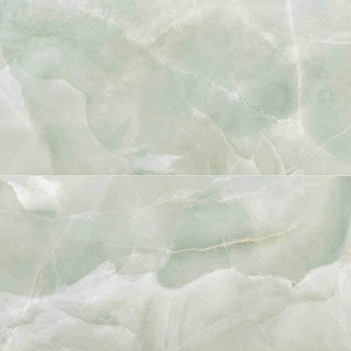 The Tile Life Geo Lush Jade 24-in x 48-in Polished Porcelain Marble look Floor and Wall Tile product image