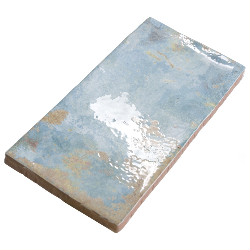 Merola Tile Biarritz Blue 3 in. x 6 in. Ceramic Wall Tile (6.04 sq. ft./Case)