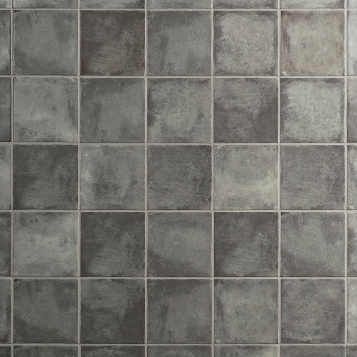 Artmore Tile Paula Purroy Reverie Dove Gray 5-in x 5-in Matte Ceramic Encaustic Wall Tile product image