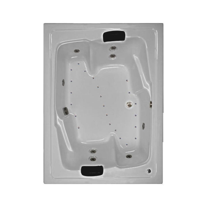 72 in. Acrylic Rectangular Drop-in Combination Bathtub in White - Super Arbor