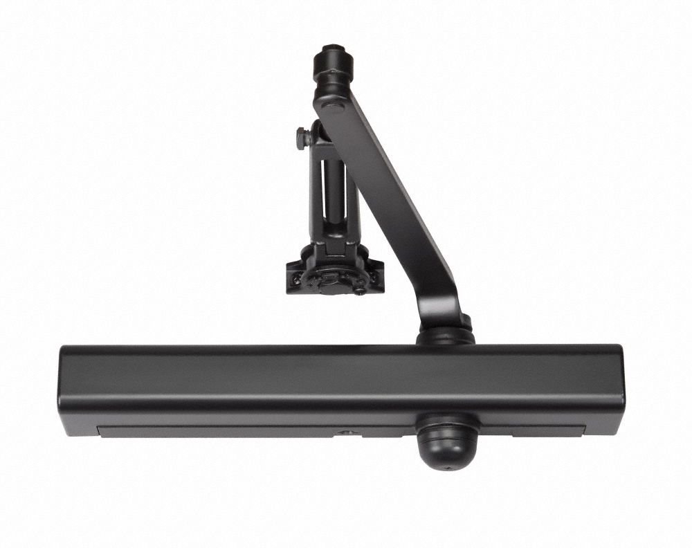 NORTON Heavy Duty Door Closer, Grade 1, Black Finish
