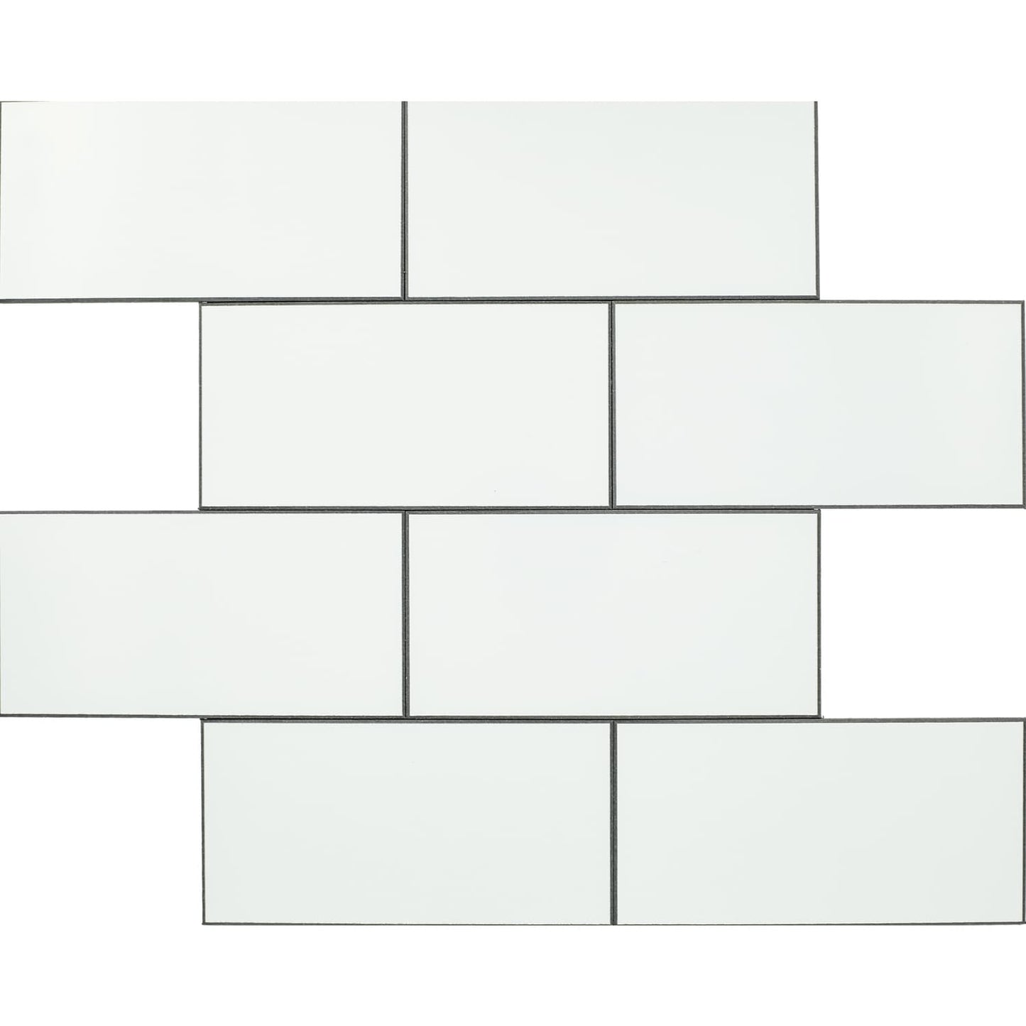 Daltile Smart Stick White 12-in x 15-in Glossy PVC Peel and stick Mosaic Wall Tile product image