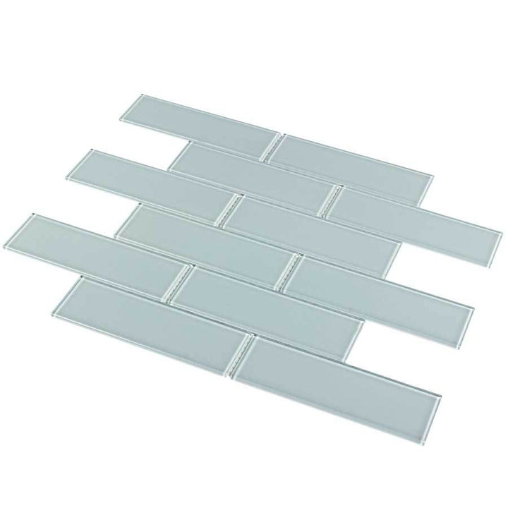 Elida Ceramica Spotlight Subway 12-in x 12-in Glossy Glass Mosaic Wall Tile - Super Arbor