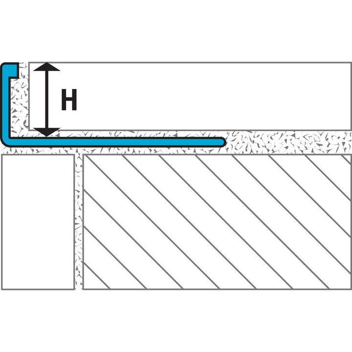 L-Shape Edge 1/2 in. Brushed Antique Bronze Profile