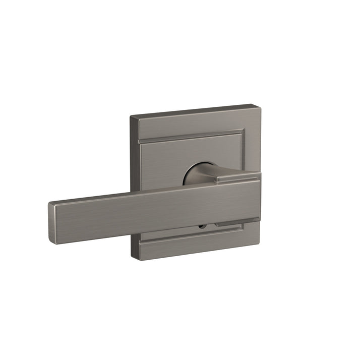 Schlage Custom Northbrook Lever with Upland Trim, Matte Black – Combined Interior (Hall/Closet & Bed/Bath)