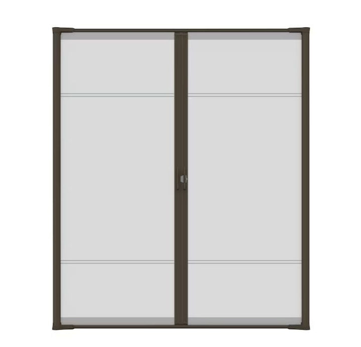 LARSON Brisa 72-in x 80-in Brown Aluminum Retractable Screen Door