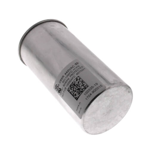 Lennox 89M87 capacitor - label view (Voltage: 440v; MFD: 60 (Compressor))