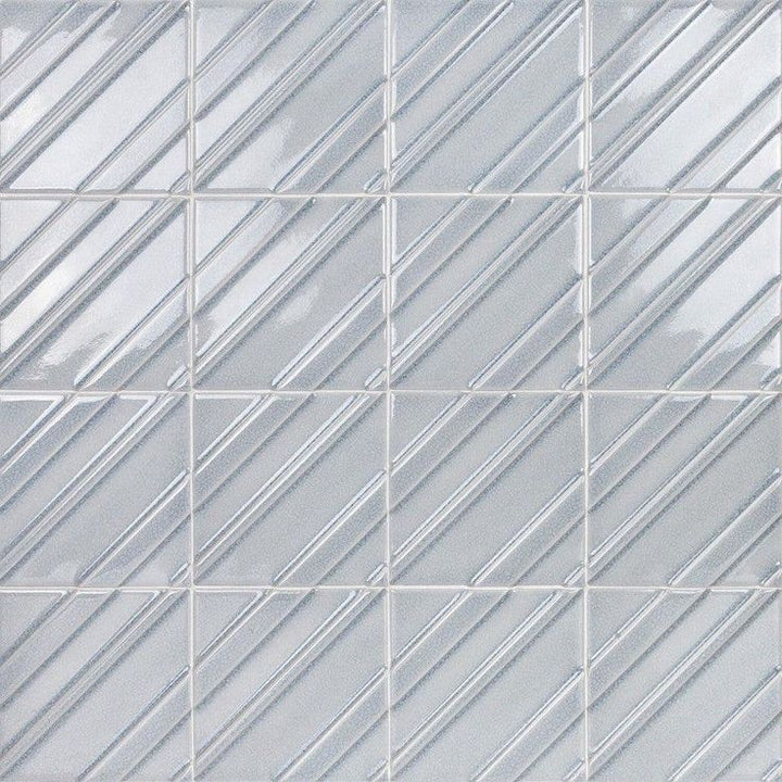 Divine Argyle Arctic Blue 6 in. x 6 in. Ceramic Wall Tile (20 Pieces 4.97 Sq. Ft. / Case)