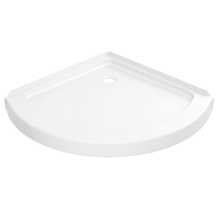 46 in. x 38 in. Single Threshold Corner Shower Base in White - Super Arbor