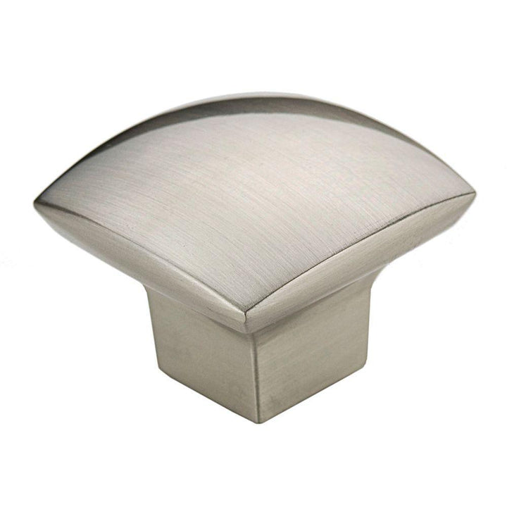 1-1/2 in. Satin Nickel Simple Soft Square Knob - Super Arbor