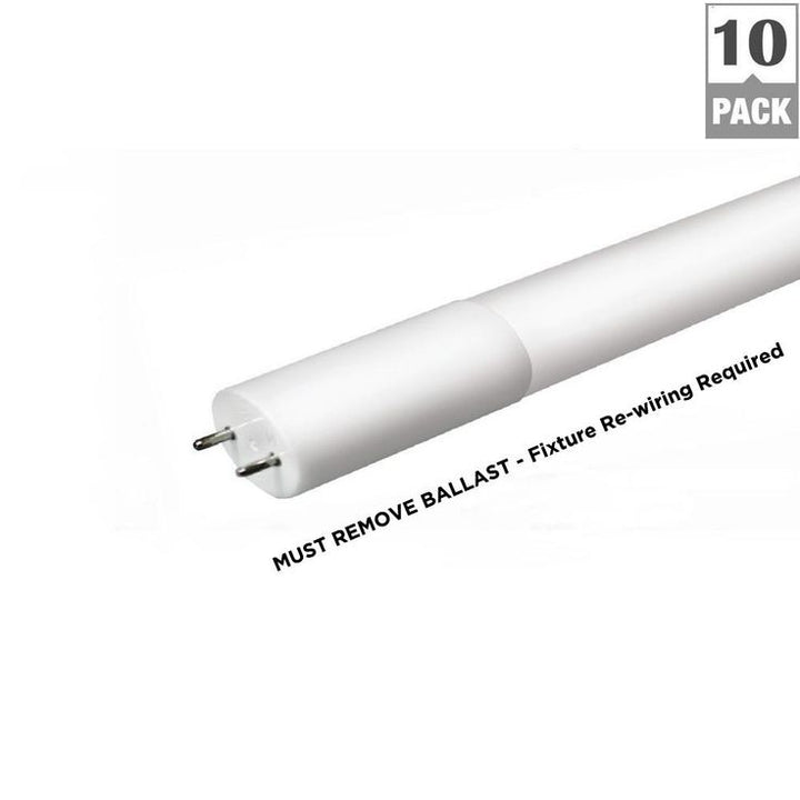 Halco Lighting Technologies 4 ft. 14-Watt T8 Non-Dimmable LED Linear Light Bulb Type B Bypass Double Ended Daylight 5000K (10-Pack)