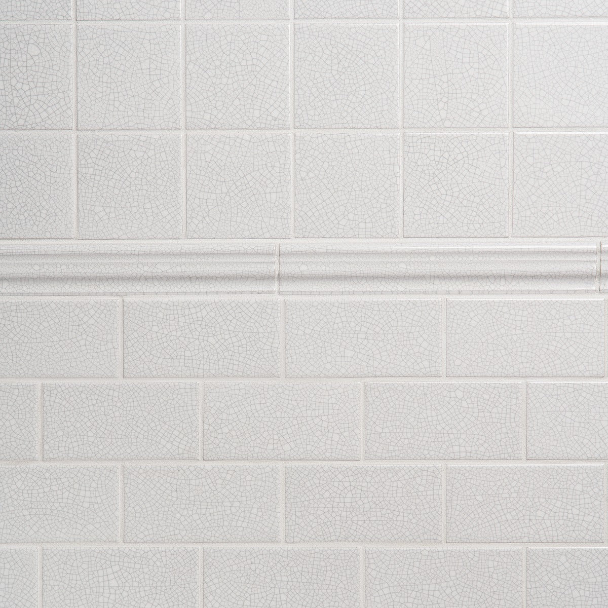 Sarina Vintage White 4x4 Glossy Crackled Ceramic Wall Tile by Lux Tile