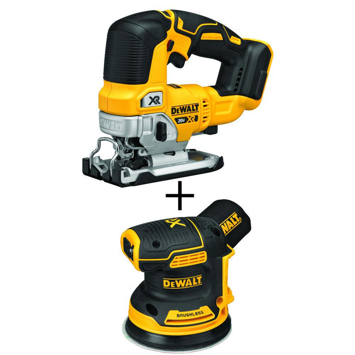20-Volt MAX Lithium-Ion Brushless Cordless Jigsaw With Bonus Random Orbit Sander (Tools Only) - Super Arbor