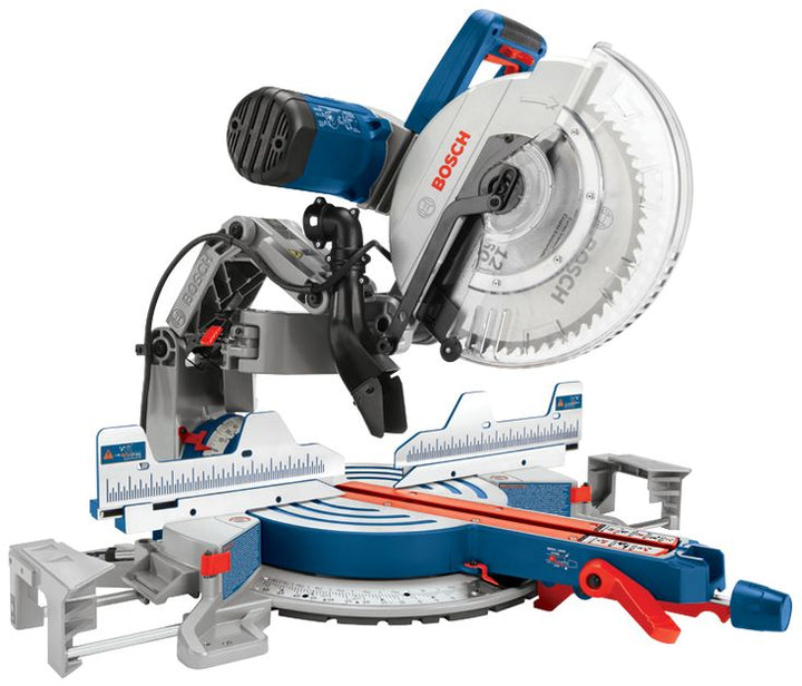 15 Amp 12 in. Corded Dual-Bevel Sliding Glide Miter Saw with 60 Tooth Saw Blade and Bonus 32-1/2 in. Portable Stand