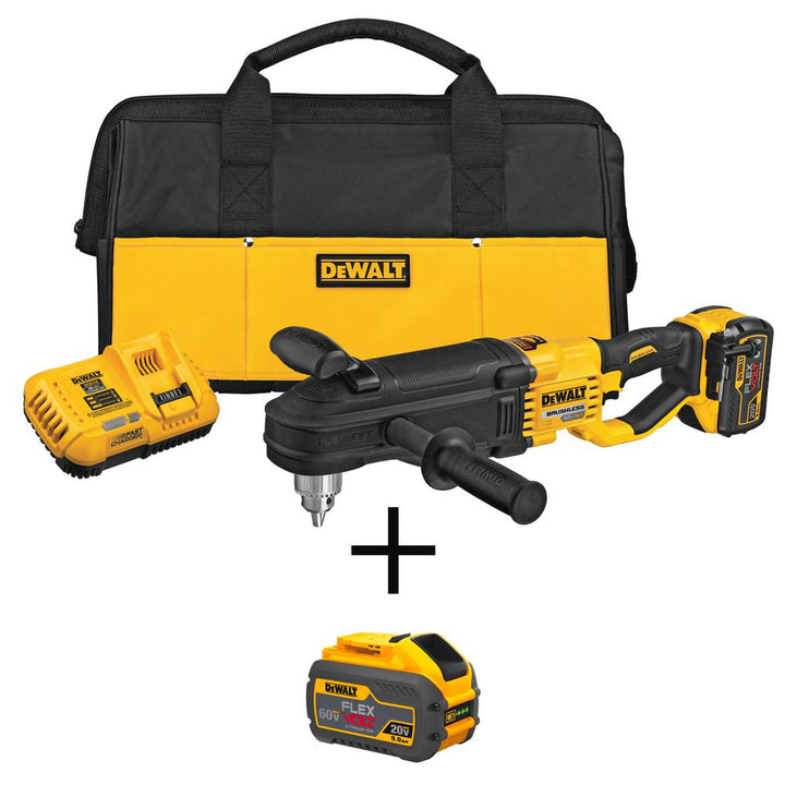 FLEXVOLT 60-Volt MAX Lithium-Ion Brushless Cordless 1/2 in. Stud and Joist Drill Kit with FLEXVOLT 9.0Ah Battery - Super Arbor