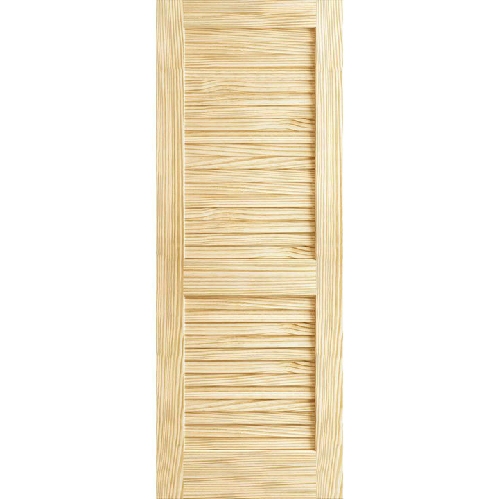 18 in. x 80 in. Unfinished Plantation Louver Louver Solid Core Wood Interior Door Slab - Super Arbor