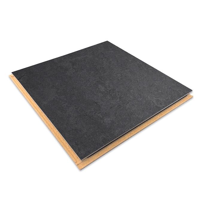 Forbo Flooring Systems Marmoleum Cinch Loc Seal Volcanic Ash 10-mm T x 12-in W x 12-in L Waterproof Tile Look Laminate Flooring (6.78-sq ft / Carton)