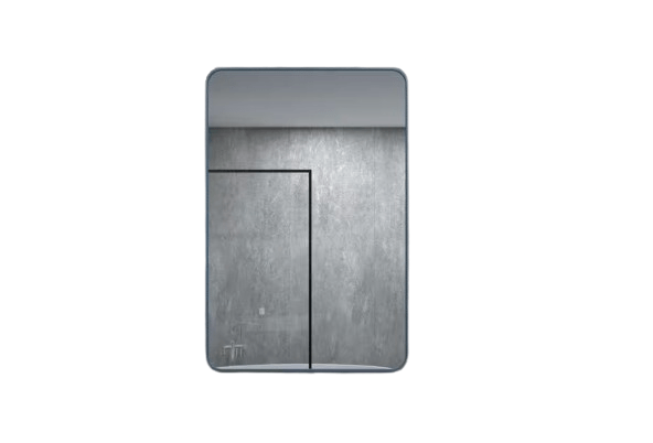 24 in. W x 36 in. H Rectangular Framed Wall Bathroom Vanity Mirror in Navy Blue