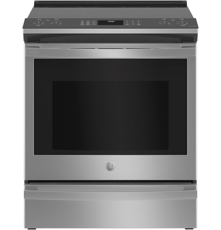 GE Profile 5.3 cu. ft. Electric Range with Steam-Cleaning Convection Oven and Air Fry in Stainless Steel