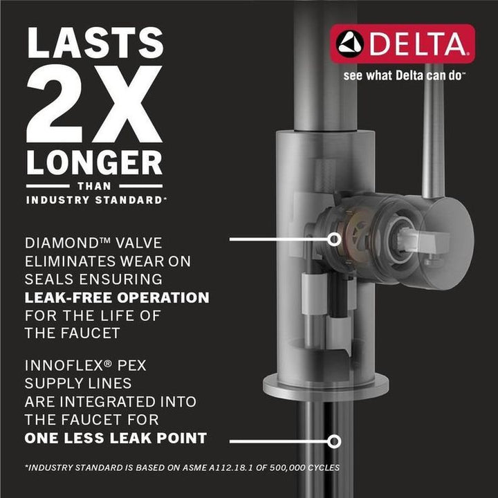 Delta Cassidy Touch2O Venetian Bronze 1-Handle Deck-Mount Pull-Down Touch Kitchen Faucet