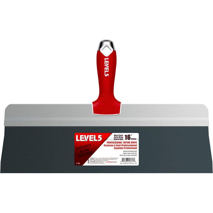 16 in. Blue Steel Big Back Taping Knife with Soft Grip Handle - Super Arbor