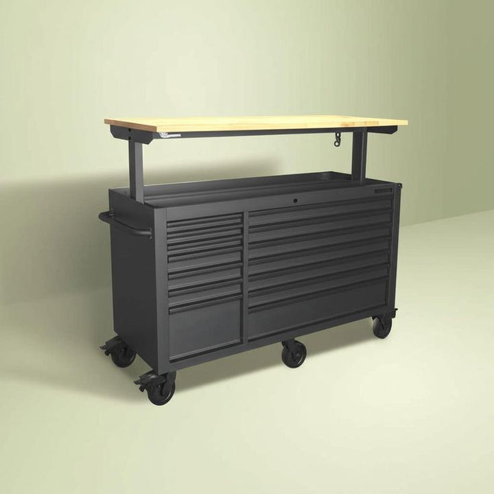Husky Heavy-Duty 62 in. Mobile Workbench with Adjustable Height